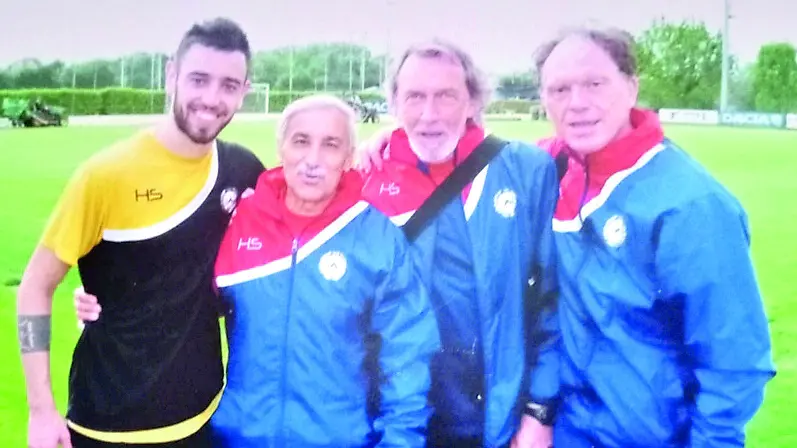 Bruno Fernandes nel 2014 assieme a Cinello, Miano e al collaboratore Trullo