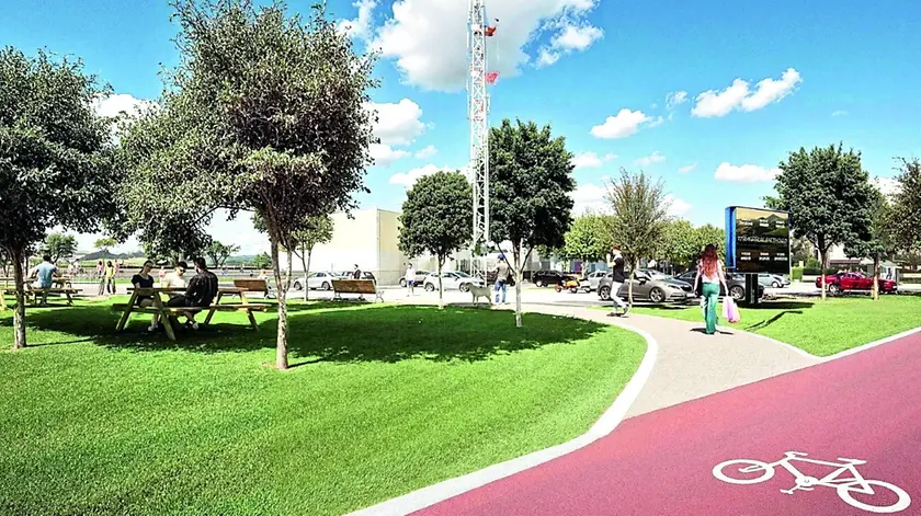 Il rendering del progetto definitivo del polo sportivo di Laipacco.