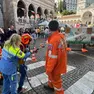 Uno dei giochi organizzati in piazza della Libertà