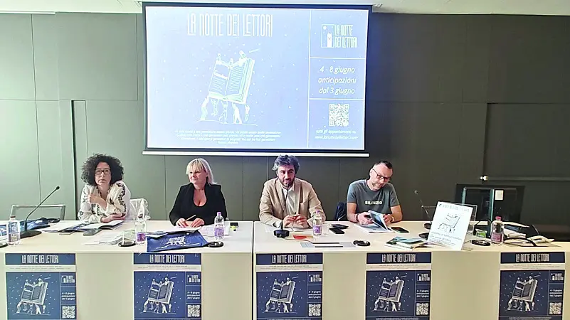 Un momento della conferenza stampa di presentazione delle Notti dei lettori