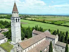 Un’immagine della basilica e dell’area interessata dal progetto