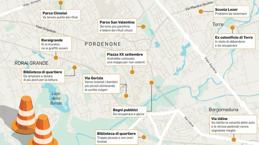 La mappa degli interventi