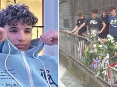 La vittima, Andrea Degano Gremese, a destra l'incredulità degli amici sul luogo dell'incidente (foto Petrussi)