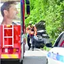 Le operazioni di soccorso in via Vial d’Aviano a Pordenone, dove Federico Caligo era finito fuori strada