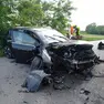 L'auto coinvolta nell'incidente a Mereto