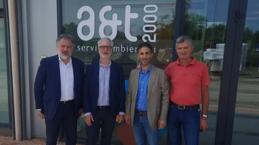 Da sinistra: Rigotto, Giacetti, Trevisan e Aita di A&T2000
