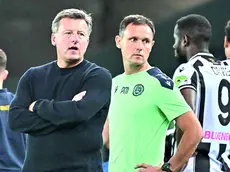 L’allenatore dell’Udinese Kosta Runjaic con al suo fianco il vice, il polacco Przemyslaw Malecki fotopetrussi