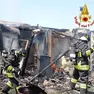 L'intervento dei pompieri a Bagnaria Arsa