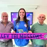 Sofia Cusma con il direttore sportivo De Paoli e il presidente Cattelan