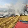 Il terreno in fiamme a Fontanafredda