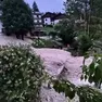 La colata della frana a Cancia, frazione di Borca di Cadore