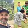 Tommaso Origo, 44enne di Polcenigo, e la pordenonese Laura Zanussi: a destra, alcuni dei bambini ospitati nella casa famiglia