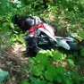 La moto sulla quale viaggiava il motociclista austriaco deceduto a Forni di Sopra