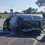 L'auto da cui è stato estratto il ferito