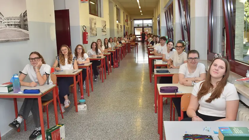 Una classe dello Zanon affronta la prima prova. Foto Petrussi