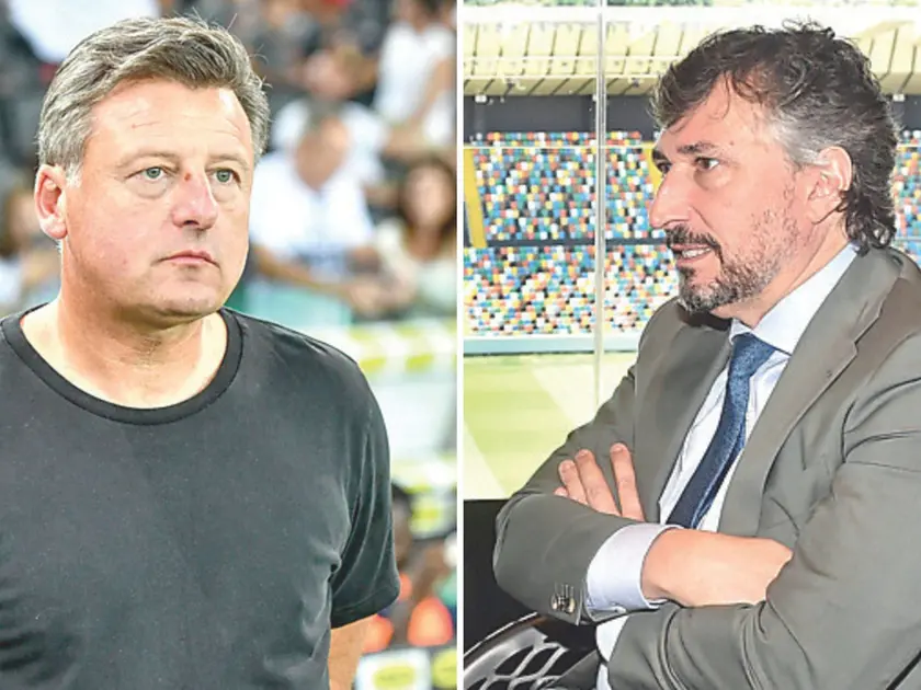 L’allenatore tedesco Kosta Runjaic è legato all’Udinese fino 30 giugno 2026. A destra Gino Pozzo