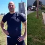 Leandro Zanussi, 51 anni residente a Trasaghis e, a destra, lo scooter nel canale