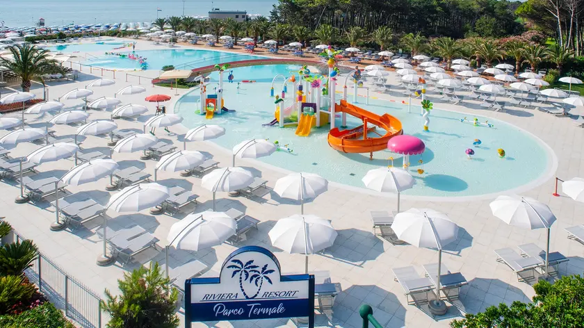 Una veduta del parco acquatico pubblicata sul sito della struttura di Lignano