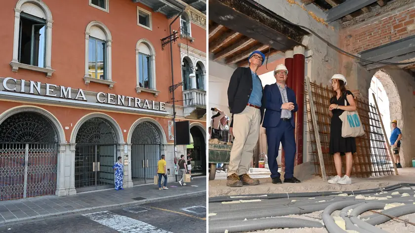 Il sopralluogo nel cantiere del cinema Centrale (foto Petrussi)