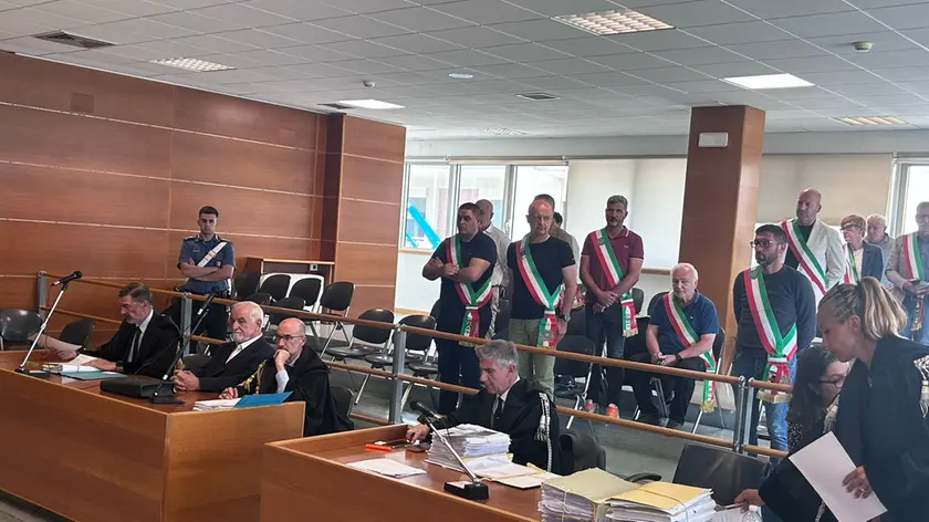 I sindaci in aula nell'udienza tenutasi martedì 24 giugno