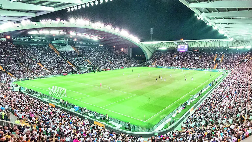 Lo stadio Friuli che ospiterà la Supercoppa europea