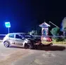 L'auto finita contro un palo a Latisana