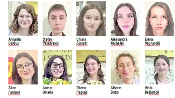 Alcuni degli studenti che hanno preso il massimo dei voti allo Stellini