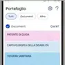 L'area dedicata al portafoglio digitale sull'app Io