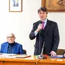 Il sindaco di Faedis Luca Balloch, a sinistra il vicesindaco Luciano Palmieri