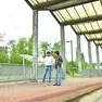Garlatti-Costa e Di Lenardo alla stazione di San Gottardo (foto Petrussi)