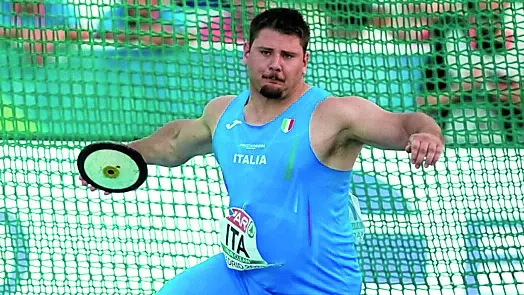Il lanciatore friulano Enrico Saccomano, 24 anni di Nespoledo (foto Grana / Fidal)