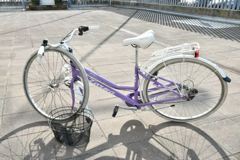 Una delle bici trovate nell'auto