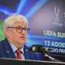 Il sindaco di Udine, Alberto Felice De Toni alla presentazione della Supercoppa al Bluenergy Stadium ©Foto Petrussi