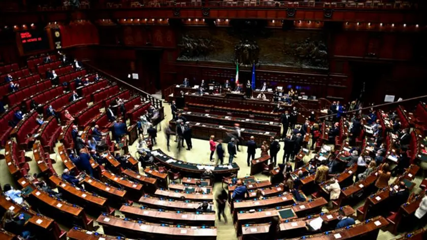 L'aula di Montecitorio, teatro della battaglia sui vitalizi