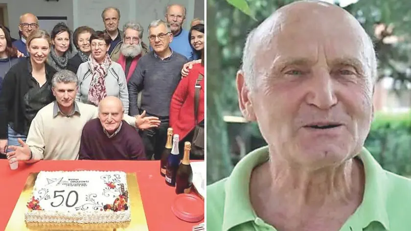 Mario Rizzi, a sinistra in occasione del 50º anniversario dalla fondazione del circolo