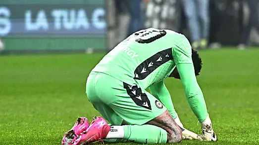 Il portiere dell’Udinese rischia una pesante squalifica