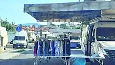 L’area del mercato settimanale a San Daniele