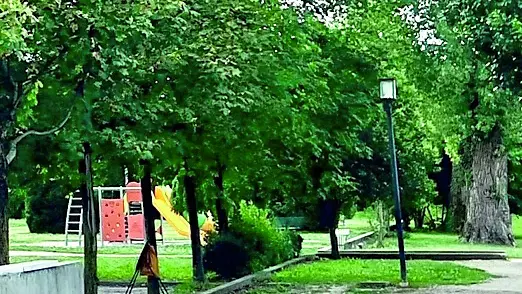 Una veduta del parco dell’Ortazza, teatro dell’episodio