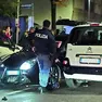 Gli uomini della Questura intervenuti in viale Dante a Pordenone