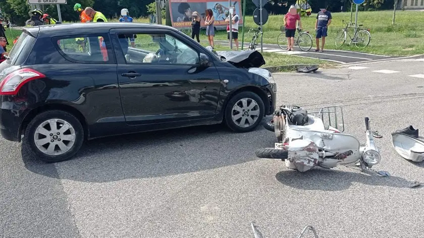 I mezzi coinvolti nell'incidente a Terzo d'Aquileia