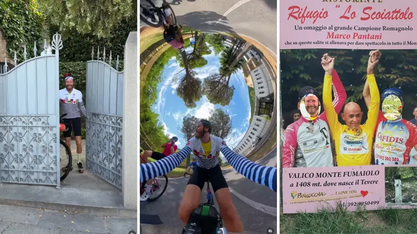 Alcuni scatti presi dal profilo Instagram di Lorenzo Jovanotti, in viaggio verso il Friuli in bici
