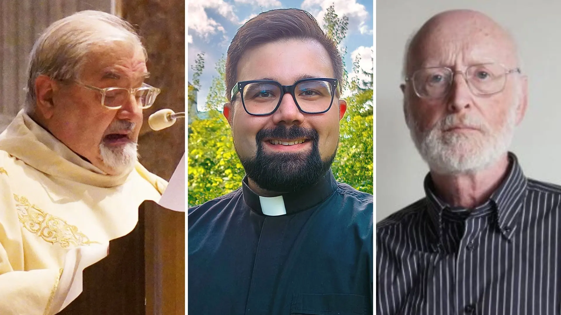 Da sinistra: monsignor Guido Genero, don Alberto Paschini e don Marco Visintini