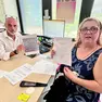 Rodica Colompar con il sindacalista di Flc-Cgil Giuseppe Mancaniello