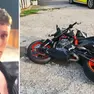 Alessandro Finos e la sua Ktm a terra dopo lo schianto mortale