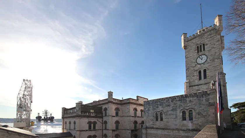 La torre del Lloyd, simbolo della sede dell’Autorità portuale