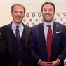 A sinistra, Liguori con Salvini, a destra la Torre del Lloyd