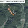 L'area in cui potrebbero nascere le pale eoliche