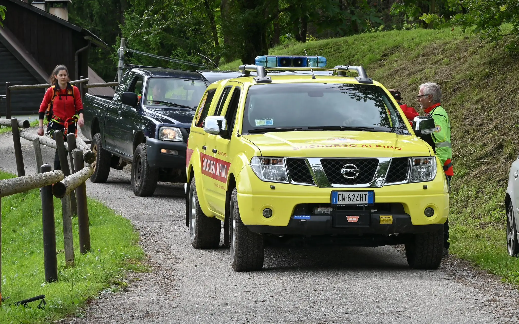 Sul posto è intervenuto il soccorso alpino