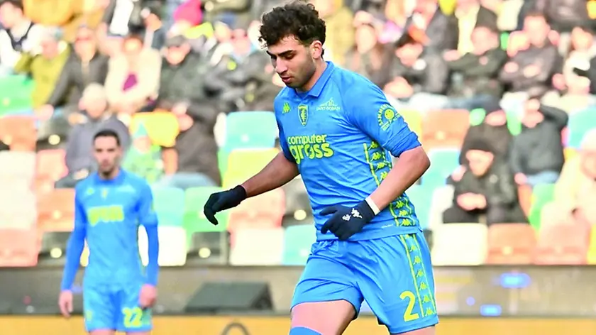 Il georgiano Saba Goglichidze, 21 anni, in azione lo scorso 16 febbraio al Friuli dove con l’Empoli fu sconfitto 3-0 dall’Udinese