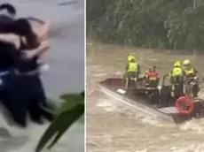 L'abbraccio dei tre giovani prima di sparire nelle acque del Natisone e i soccorsi sul luogo della tragedia